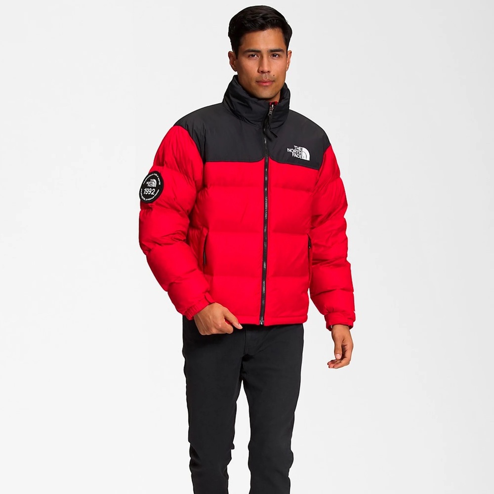 North Face Nuptse 1992 Anniversary Red Jacket Mens XL EUC
